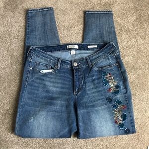 Vintage America Embroidered Skinny Jeans